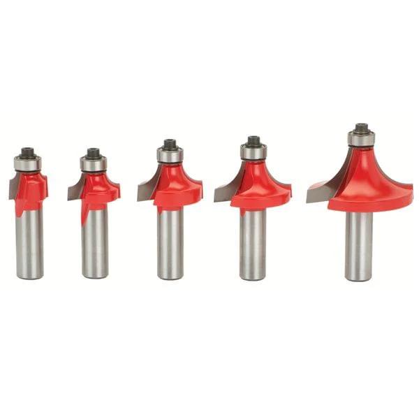 89-152 Round Over/Beading Router Router Bit Set 5-Piece 1/2" SH
